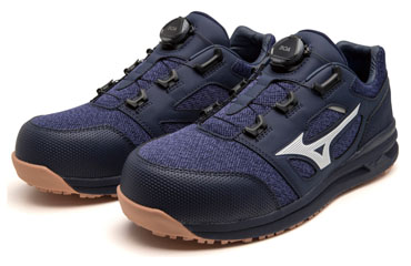 ミズノ 安全靴 F1GA220214 オールマイティBOA(ネイビー/ホワイト)